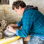 Daniel Boyle at work in his pottery 2019